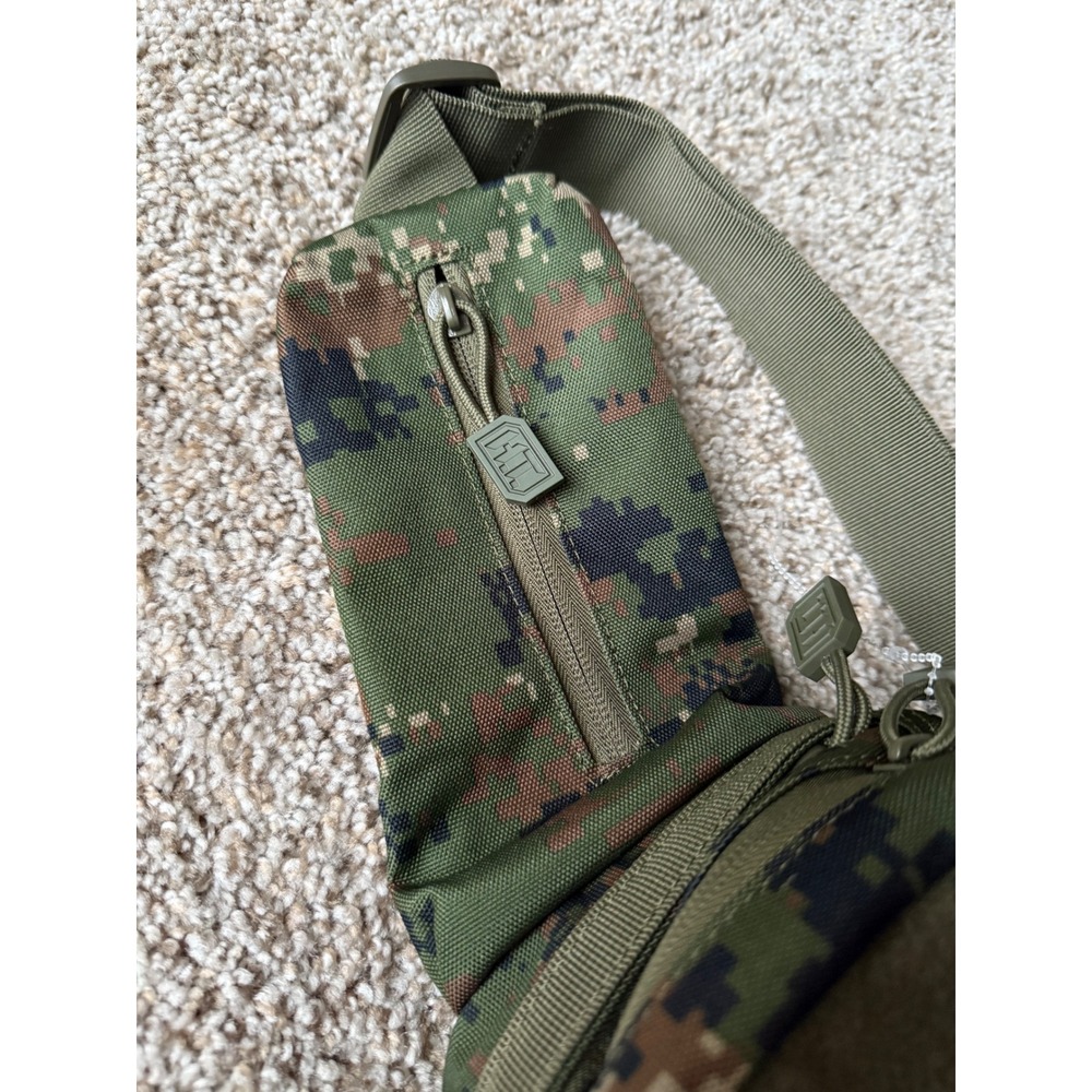 NWT Highland Tactical Sling Bag MOLLE Webbing Green Digital Camo Shoulder‎ Pack - Picture 4 of 11